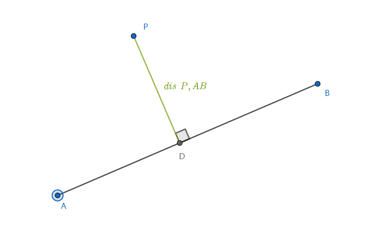 垂足落在线段内